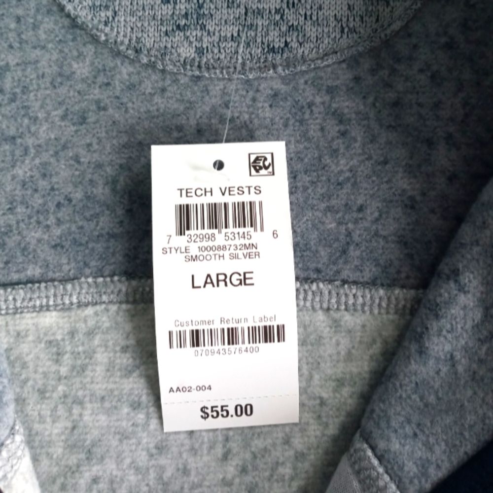 NWT Club Room Navy Blue & Gray Men's Lightweight Full Zipper Vest Size XL - Picture 4 of 7